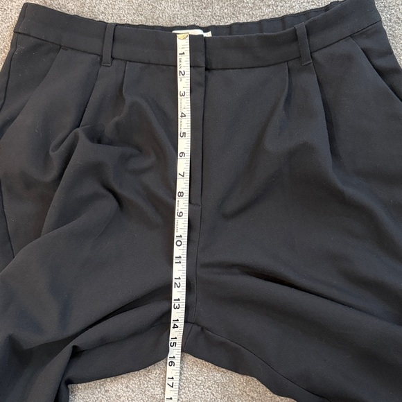 Abercrombie & Fitch Black Sloane Tailored Wide-Leg Pants Curve Love SZ 33/16 R - Picture 9 of 11